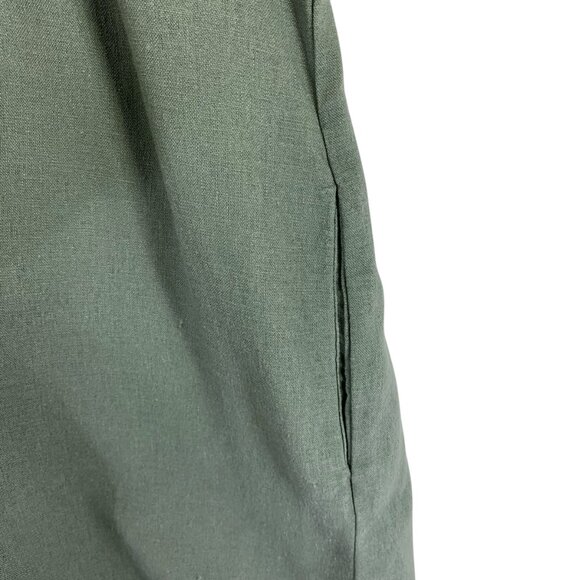 khaki /olive linen blend tunic dress pull on Briggs New York size medium - Picture 10 of 14